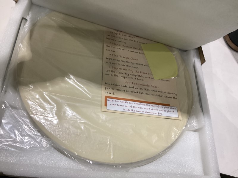 Condition photo showing Good Condition for extra large round pizza stone for oven 18 inch approx (17.8 inch) | durable ceramic, heat resistant up to 1472°f, perfect for homemade pizza, bread and more 17.8 inch round