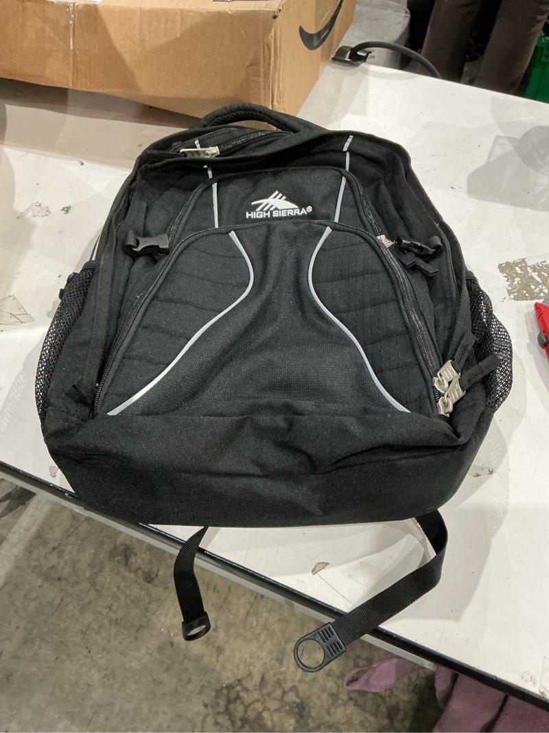 Condition photo showing New/Like New for high sierra swerve laptop backpack, black, one size 19 x 13 x 7.75-inch black