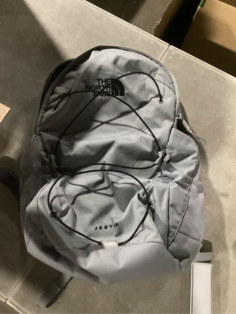 Condition photo showing Good Condition for the north face jester everyday laptop backpack | commuter daypack with water repellent finish, 16" laptop sleeve, huge main compartment, mid grey dark heather/tnf black-npf, one size one size mid grey dark heather/tnf black-npf