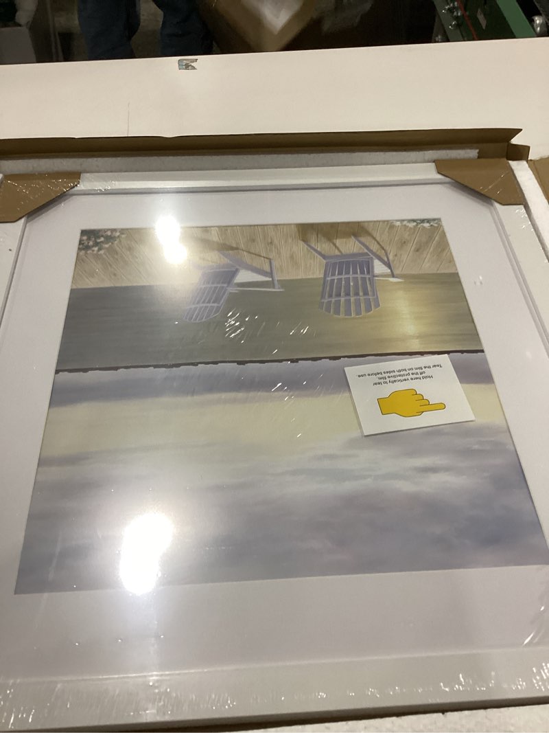 Condition photo showing New/Like New for VNVNK 17x17 Frame White, Perfect for 17x17 Inch Picture without Mat or 13x13 Inch Picture with Mat, Home Wall Decor Picture Frame-1 PCS 17x17 White