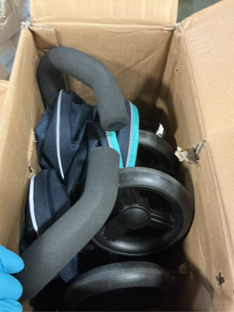 Condition photo showing As Is for Delta Children LX Side by Side Stroller - with Recline, Storage & Compact Fold, Night Sky