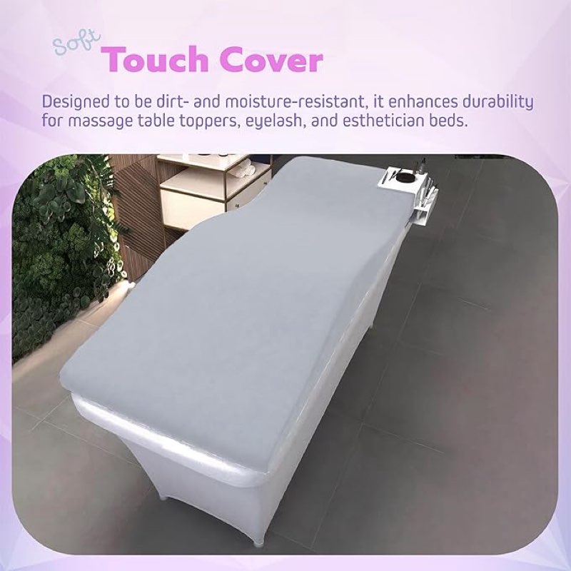 Item similar )))Lash Bed Topper – Ergonomic Memory Foam Pad with Plush Cover, Spa Table Cushion for Eyelash Tech, Salon Mattress for Beauty Beds, Compatible with Massage and Spa Setups Gray