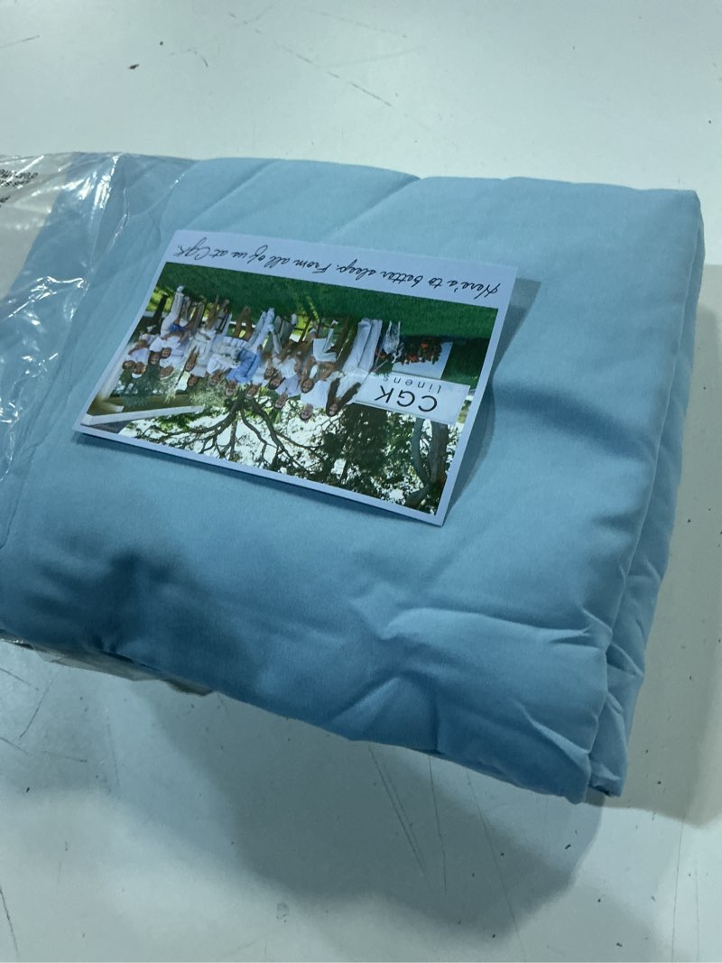 Condition photo showing Good Condition for extra deep full sheet set - 6 piece breathable and cooling sheets - hotel luxury bedding for women, men, kids & teens - easy & secure fit - soft, wrinkle free & comfy - extra deep pockets - light blue 21 - baby blue full