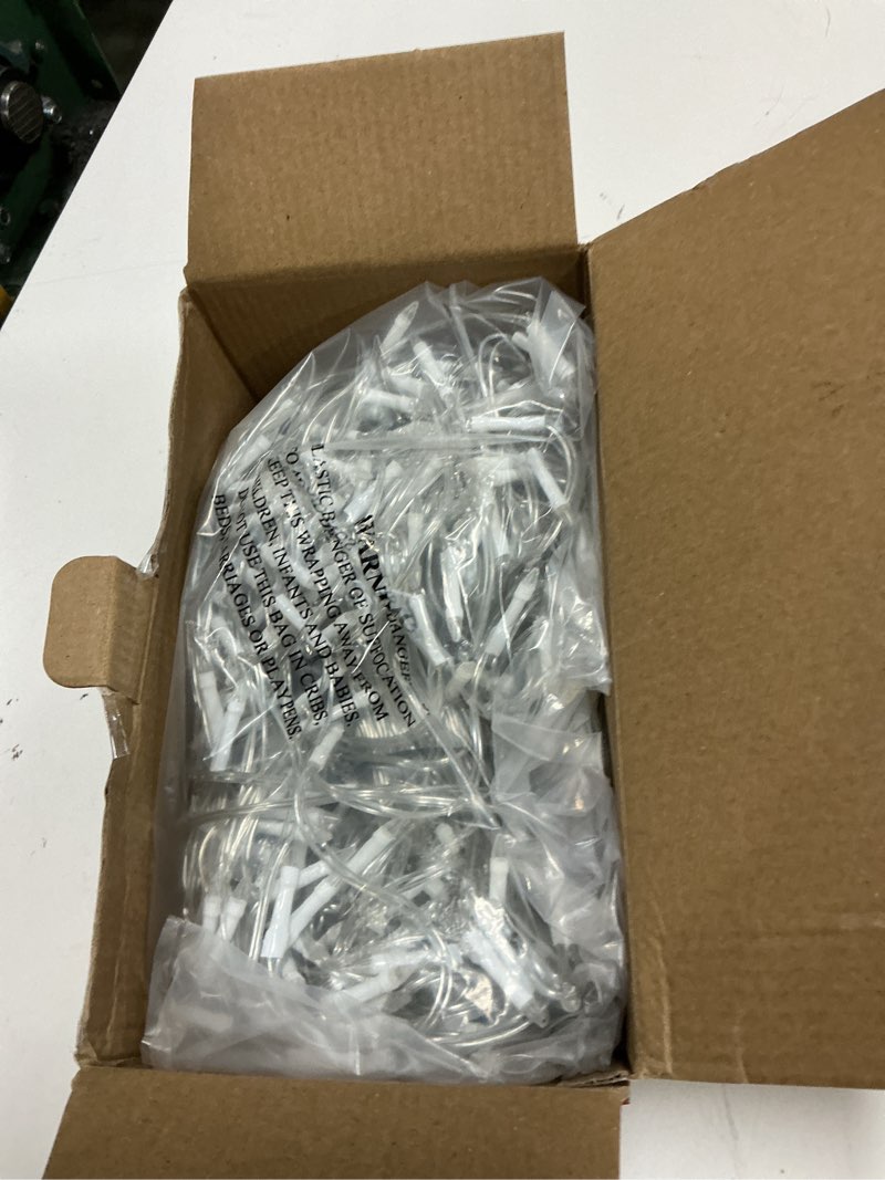 Condition photo showing New/Like New for 810 led christmas lights with 180 drops, 82ft 12 modes blue and white fairy string lights with timer dimmable, waterproof twinkle lights for christmas indoor outdoor holiday wedding party eaves decor blue & cool white 810led 82 ft with 180 drops