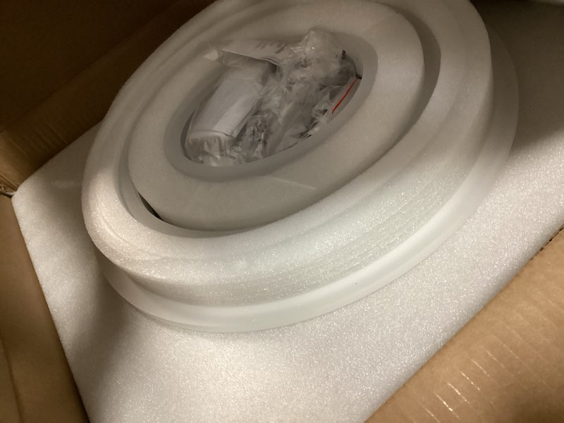 Condition photo showing Good Condition for O'NEELDY Modern Light Fixtures Ceiling Flush Mount Modern Led Ceiling Lights 5-Light Dimmable Led Chandelier White Lamp with Remote for Bedroom Living Room Kitchen Dining Room, 100W White Ceiling Light, 5-light