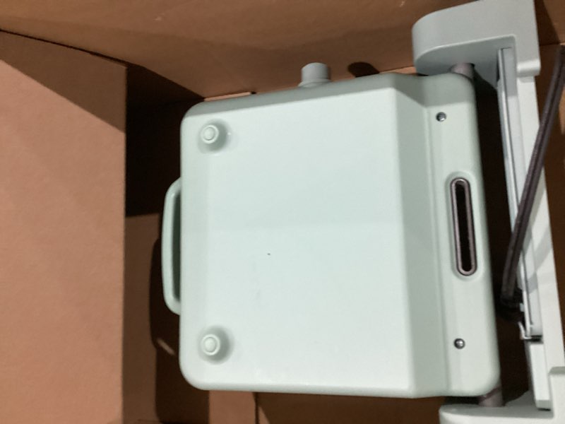 Condition photo showing As Is for Bella 10"x 20" Ceramic Fold-n-Store Dual Temp Griddle, Fits-anywhere™ Kitchenware, EverGood Ceramic Nonstick Coating, 2 Temperature Zones up to 400°F?, Dishwasher Safe Drip Tray, 1500 Watt, Seaglass