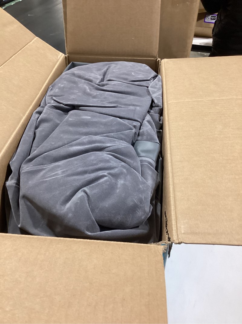 Condition photo showing Good Condition for intex inflatable pull-out sofa: velvety surface, 2-in-1 valve, cupholder, 46" x 88" x 26" - blow-up couch and folding queen size air mattress bed
