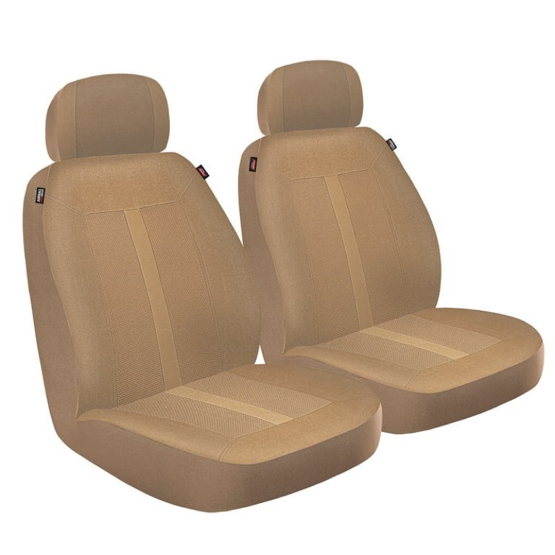 genuine dickies 2 piece sorrento universal car seat covers, tan