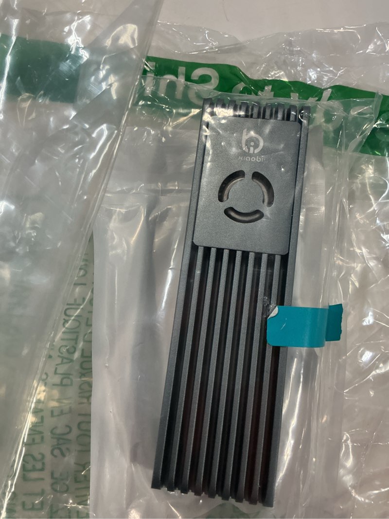 Condition photo showing New/Like New for nvme enclosure with cooling fan, tool-free installation,full aluminum alloy, sandwich style design, usb 3.2 gen 2 pcie adapter for m & m+b key nvme/sata m.2 ssd case for 2230/2242/2260/2280 gery 10 gbps