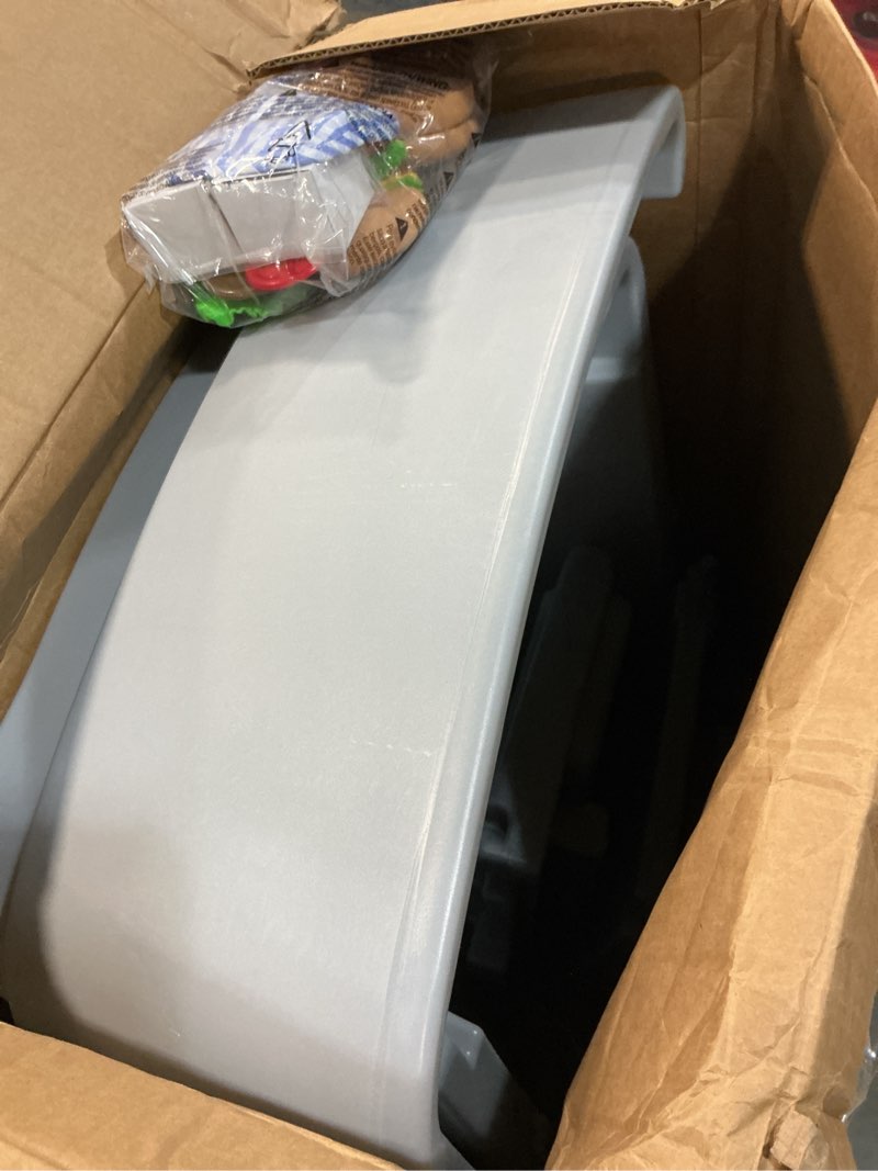 Condition photo showing As Is for ( incomplete, box 1/2)step2 adventure camper kids playhouse, indoor/outdoor playset with kitchenette, interactive doorbell sounds, 52-piece toy accessories, durable plastic, for toddlers 2+ years