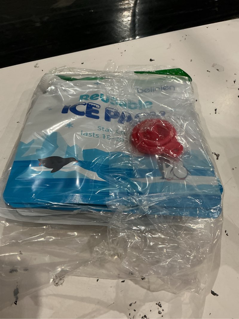 Condition photo showing Good Condition for belinlen 6 pack reusable ice packs for cooler 10x10 inch long lasting freezer packs for lunch boxes,
