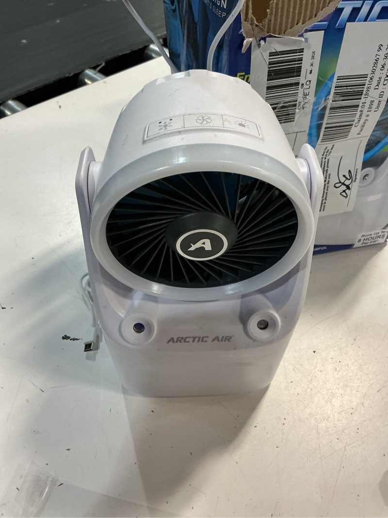 Condition photo showing As Is for arctic air ice jet x3 150 sq ft 3 speed portable air conditioner and cooler
