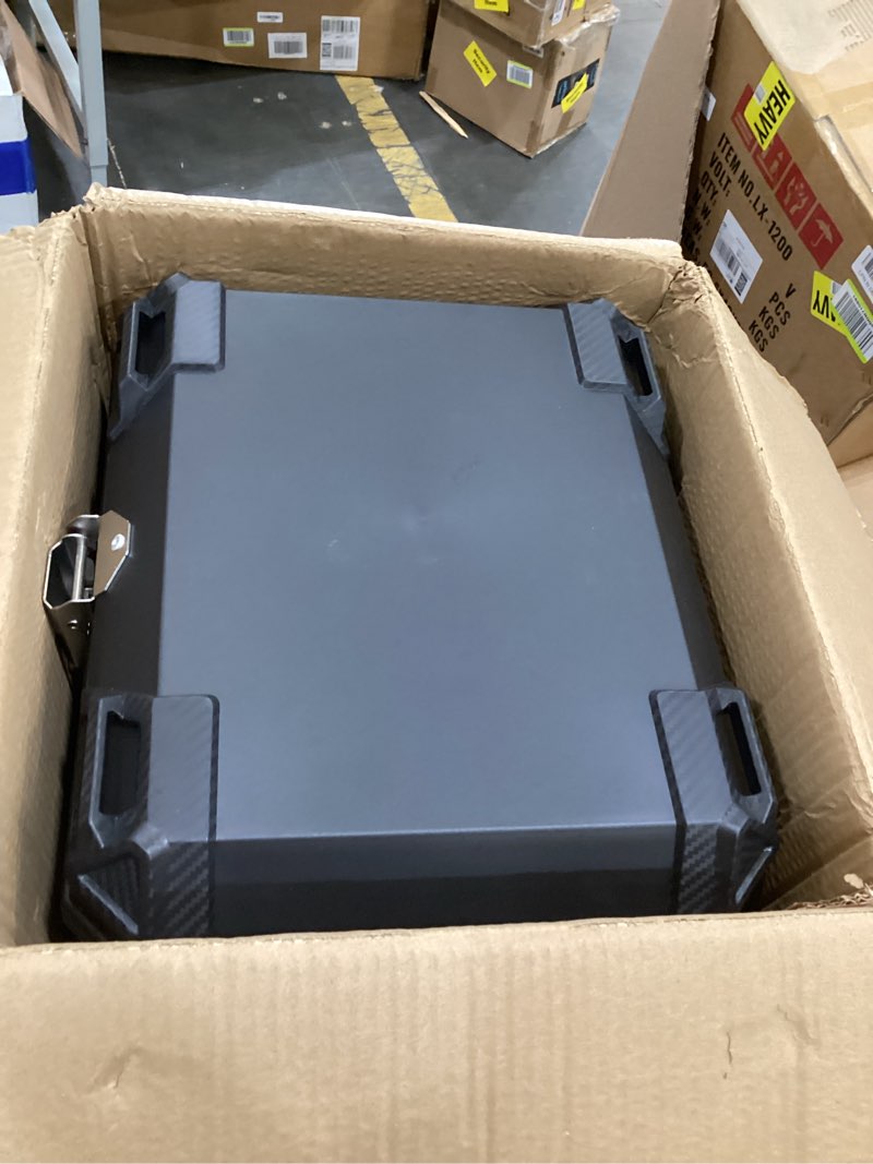 Condition photo showing Good Condition for kemimoto motorcycle top case, universal pp plastic trunk, motorbike tail box for all motorbike, 45l waterproof detachable motorcycle tail bag with lock & back cushion, black
