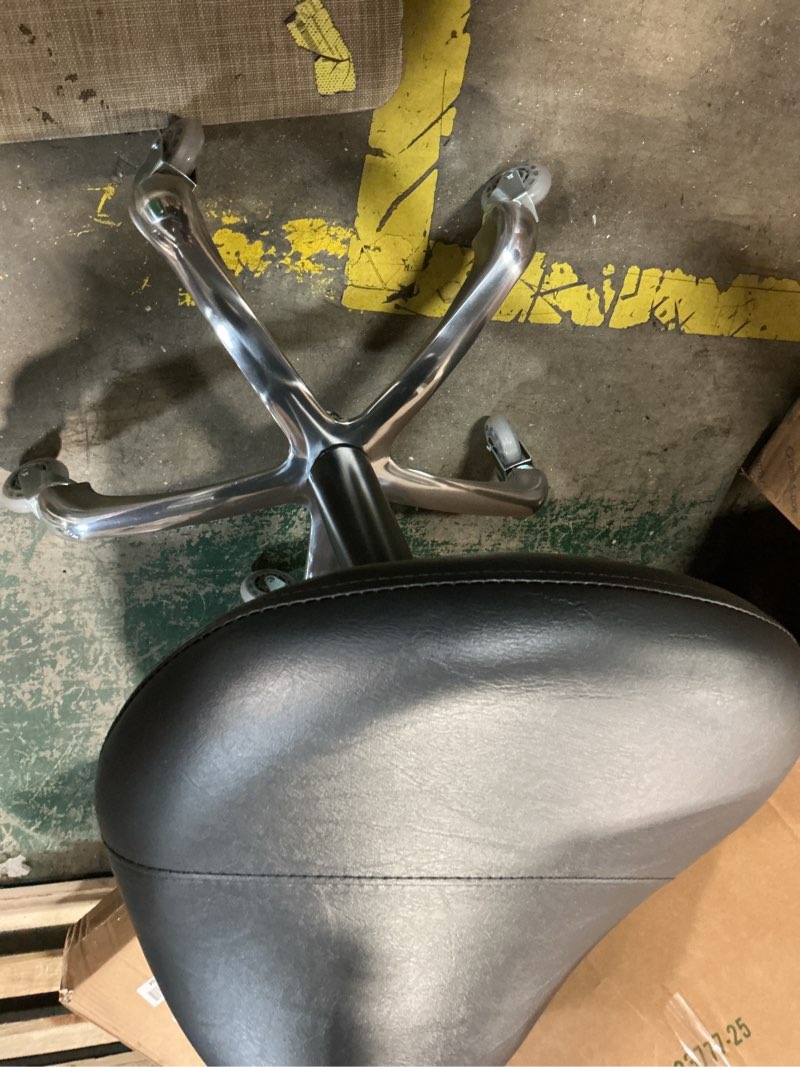 Condition photo showing Good Condition for saddle stool with wheels, rolling ergonomic stool with thick saddle seat, adjustable chair for medical dental massage clinic salon (black, without backrest)