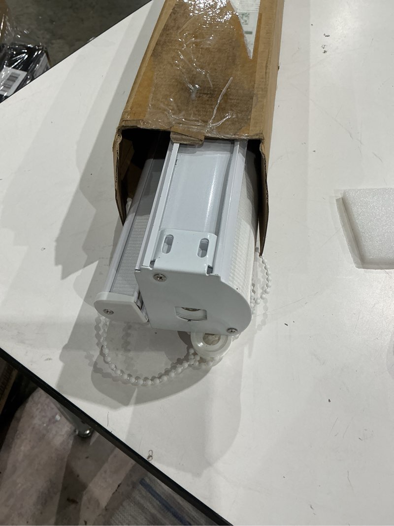 Condition photo showing Good Condition for roller shades, dual layer roll up blind for living room, semi sheer shades window privacy light control for day and night