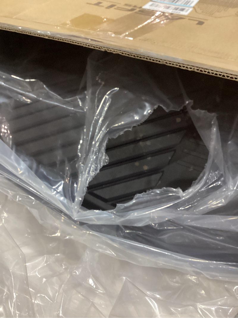 Condition photo showing As Is for lasfit floor mats for ford f250 f350 f450 2017-2026 crew cab front bench seat | rear w/fold-flat storage carpet floor super duty all weather protector tpe car floor liner, 1st & 2nd row, 2pcs black 2) superduty crew cab&bench seat| 17-26 | 2rows with ff storage
