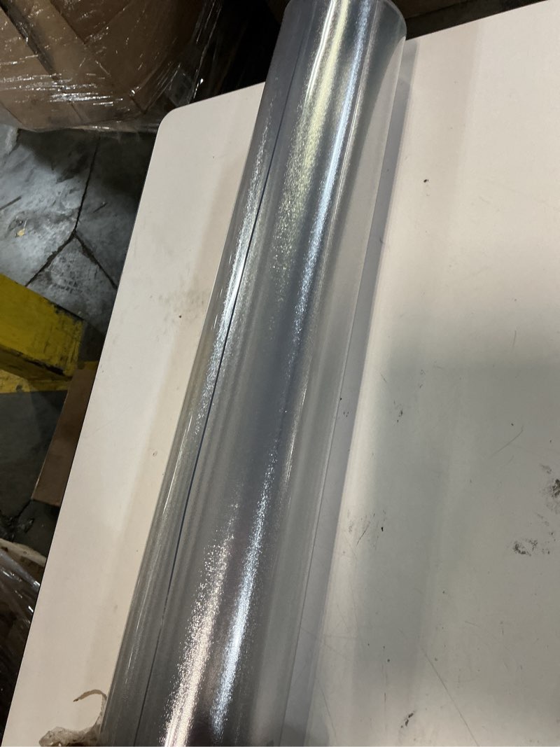 Condition photo showing Good Condition for OstepDecor Frosted Table Cover Protector 2mm Thick, 40 x 74 Inch Table Protector for Dining Room Table, Plastic Table Mat, Vinyl Floor Protector Mat, Chair Mat for Hardwood Floor 40" x 74" (Rectangular) Frosted 2mm