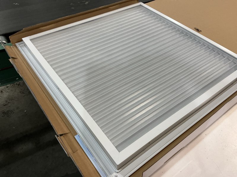 Condition photo showing Good Condition for 24"x24" gable vent aluminum alloy – extra-large attic vent, rustproof mesh keeping out animals, reduces moisture build-up, opening 22"x22" white paintable 22" x 22" vent opening white
