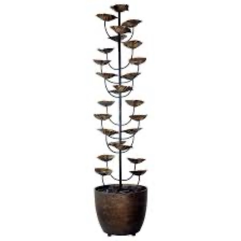 60" cgh cascading leaves fountain