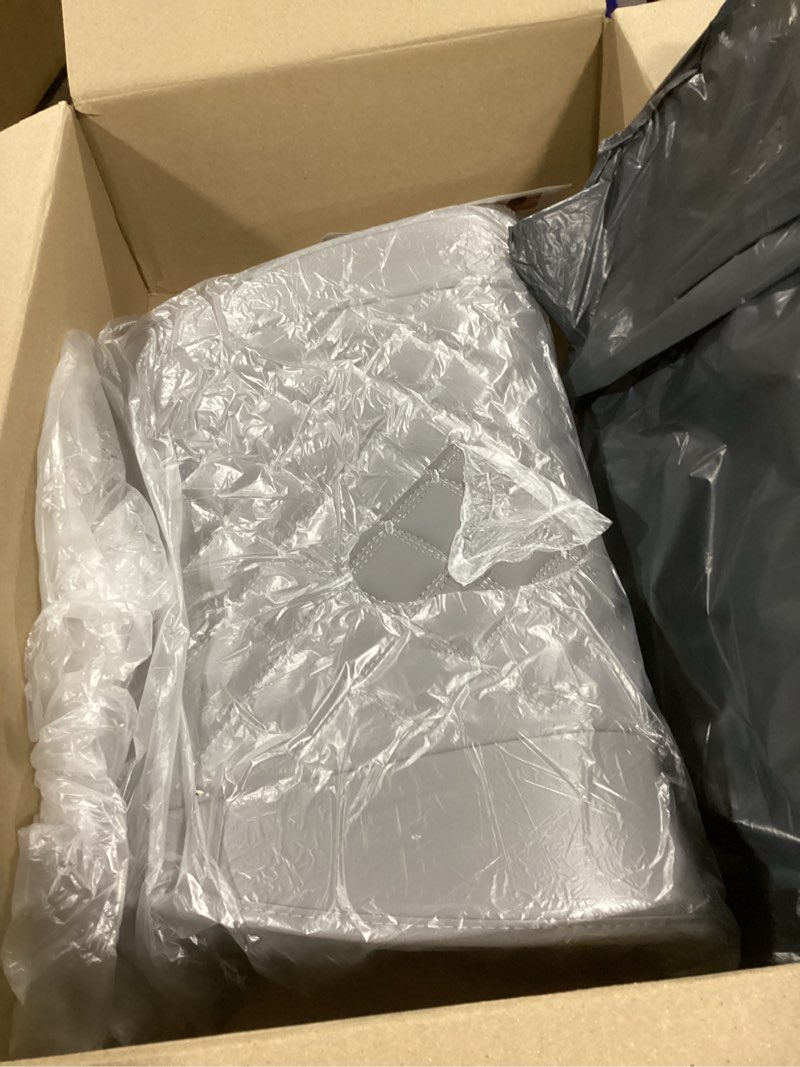 Condition photo showing Good Condition for 2pcs Car Seat Covers,Leather Water Proof Material No Slip Soft Car Seat Protector Side not Wrapped,for Car with Airbags,Seat Covers Universal for Most Automotive,Suvs,Vans,Trucks (Grey)