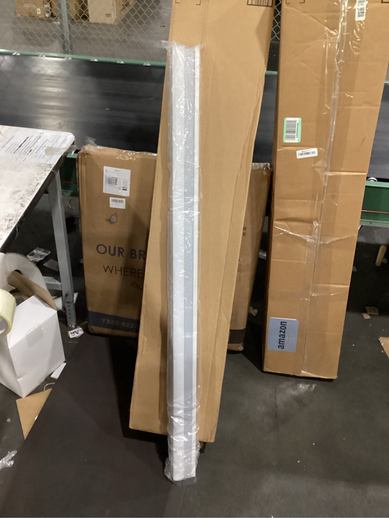 Condition photo showing As Is for redi shade no tools original light filtering pleated paper shade white, 48\" w x 90\" l,white 48\" w x 90\" h