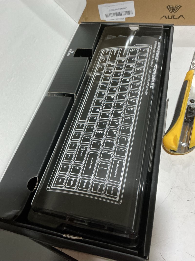 Condition photo showing Good Condition for aula win68 he mechanical gaming keyboard 60%, hall effect magnetic switch, fast trigger mode adjustable actuation, 8000hz polling rate, rgb backlit, wired black keyboard for laptop/pc gamer black-standard version