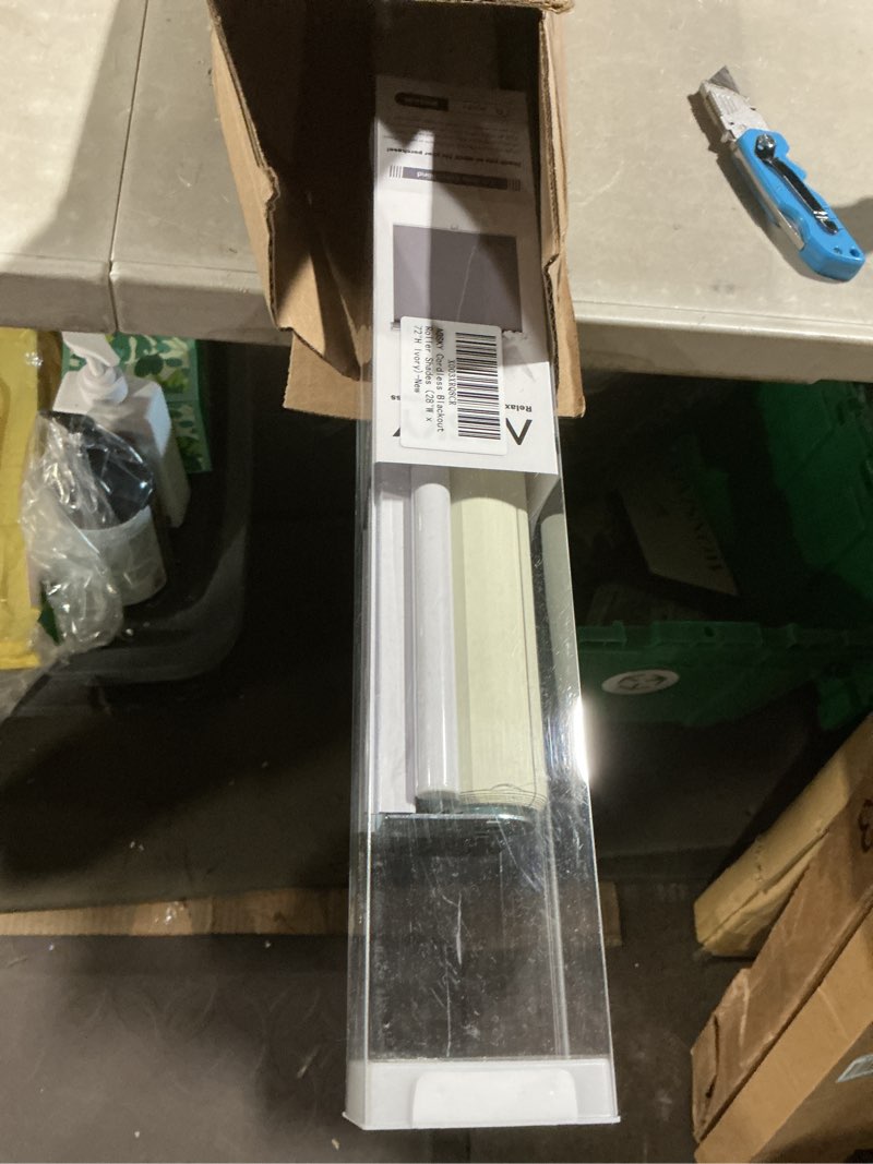 Condition photo showing As Is for aosky cordless roller shades blackout blinds for windows room darkening rolled up shades with spring system, uv protection window shades door blinds for home and office (28" w x 72" h, ivory)