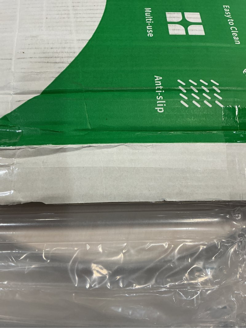 Condition photo showing As Is for stone bath mat for bathroom|diatomaceous earth bath mat|quick dry water absorbing bath stone mat large|non-slip bathroom shower rug|easy to clean (24×16'', wood grain, oval) 1 pack wood grain