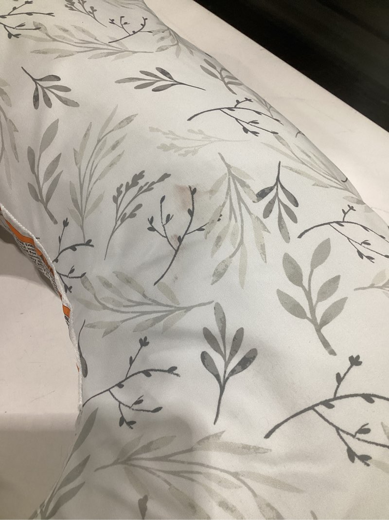 Condition photo showing Good Condition for boppy nursing pillow - firm, ergonomic u-shaped bottle and breastfeeding pillow with high lift for comfort and support, spacious surface - gray gentle leaves new nursing pillow gray gentle leaves