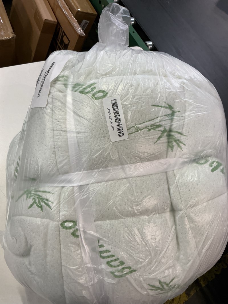 Condition photo showing Good Condition for Ultra Soft Full Size Mattress Topper - Viscose Made from Bamboo Pillow Top Mattress Pad for Back Pain Relief - Naturally Cooling for Hot Sleepers, Green Green Full
