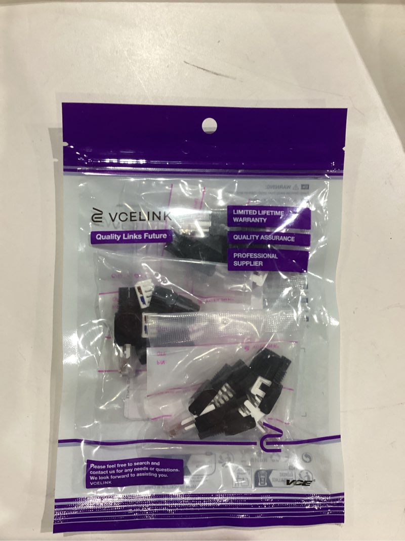 VCELINK CAT6 Tool-Free RJ45 Connector, No-Crimp Compact UTP Reusable Plug for Field Termination for 