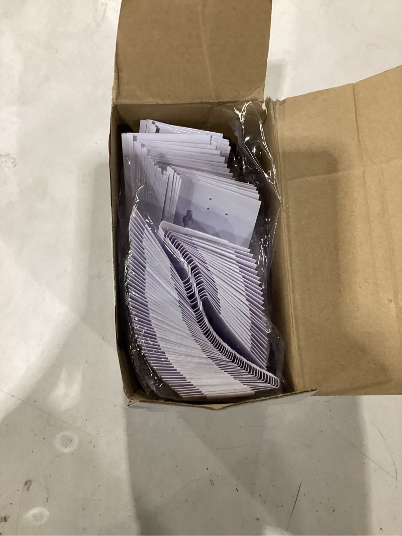 Condition photo showing As Is for tondiamo 200 pcs white velvet plastic earring display cards for vendors 2'' x 2'' and 2'' x 4'' for selling earring display cards holder bulk for ear studs jewelry accessories