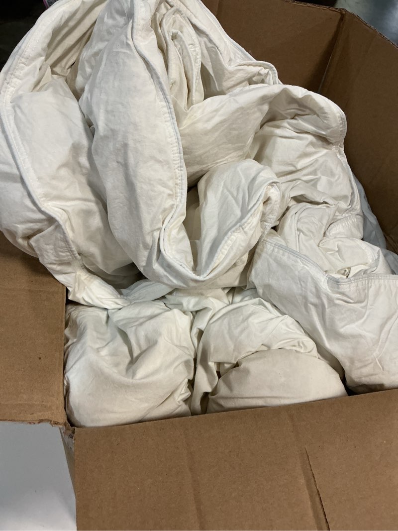 Condition photo showing As Is for (similar )utopia bedding comforter duvet insert, quilted comforter with corner tabs, box stitched down alternative comforters queen size (white)