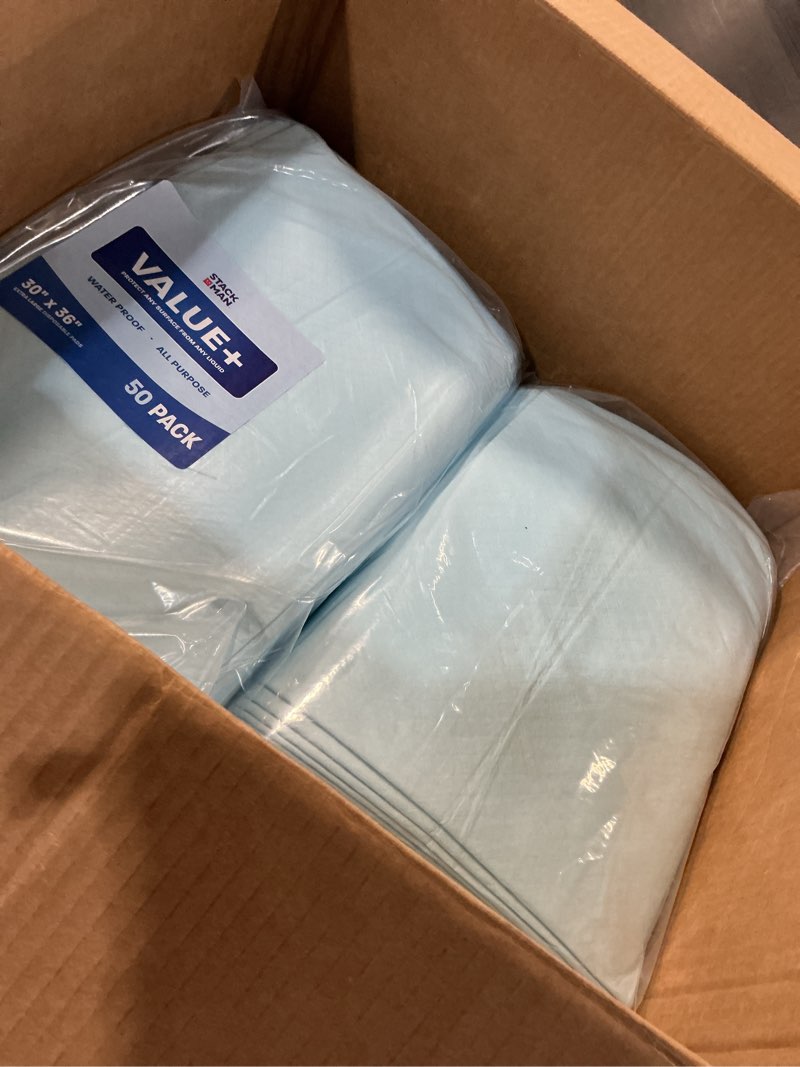Condition photo showing Good Condition for medline disposable chucks pads, 30 x 36 inches (pack of  50), ultra-light absorbency pee pads for surface protection, disposable diaper changing pads for baby, puppy pads for dog potty training 23\" x 36\" (150 count)