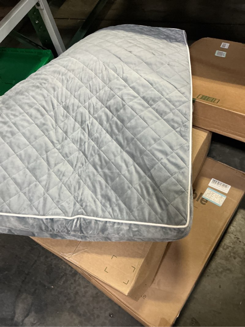 Condition photo showing As Is for similar ksiia orthopedic dog bed dog crate bed waterproof for large dogs deluxe plush washable pet mat with egg crate foam & removable cover, 35 x 22 inch, gray