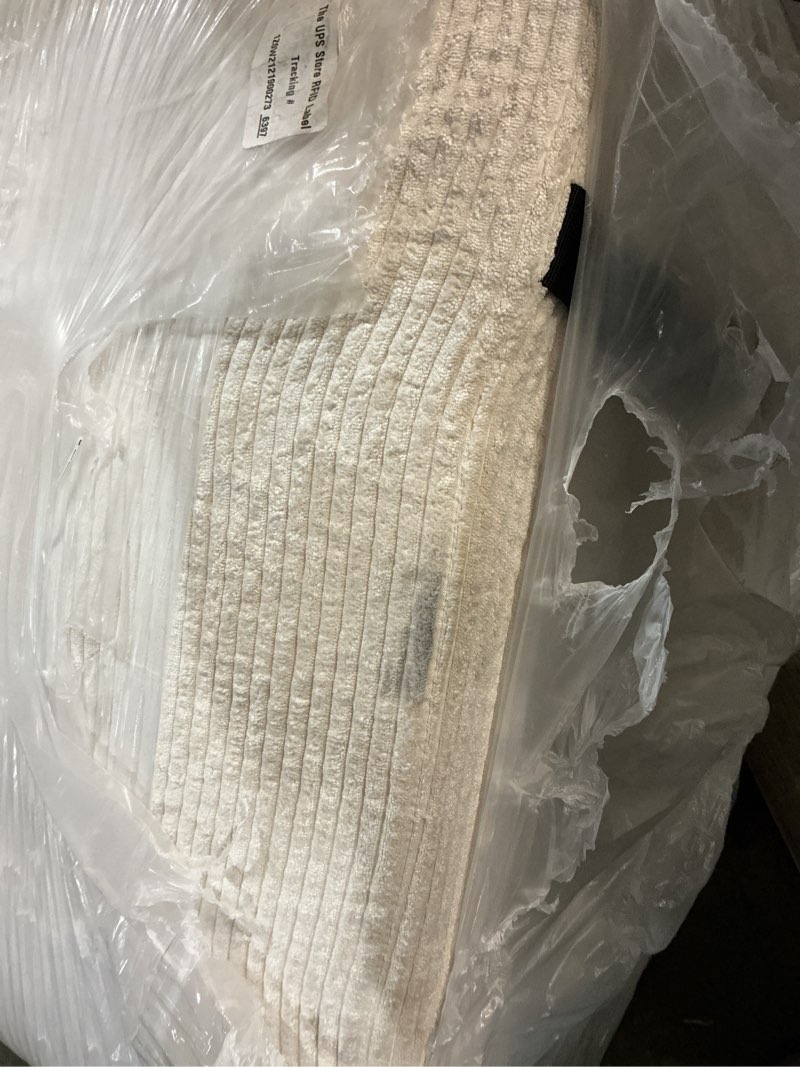 Condition photo showing As Is for MAXYOYO Folding Sofa Bed, Convertible Sofa Bed with High-Density Support Foam, Portable 4 in 1 Fold Out Chair to Floor Lounger, Versatile Floor Couch for Living Room Bedroom, Beige Large Beige