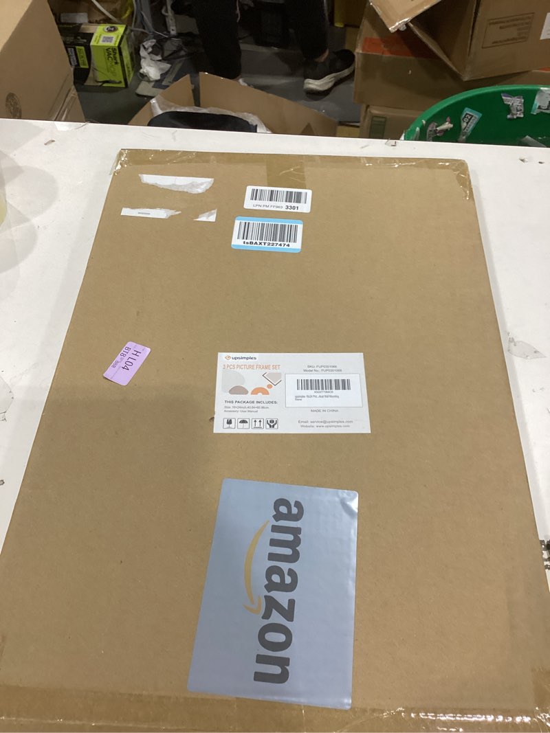 Condition photo showing New/Like New for upsimples 16x24 Picture Frame Black 3 Pack, Scratch-Proof Poster Frames 16 x 24 for Photo Gallery - Slide-In Strips, Horizontal or Vertical Wall Mounting Black 16x24