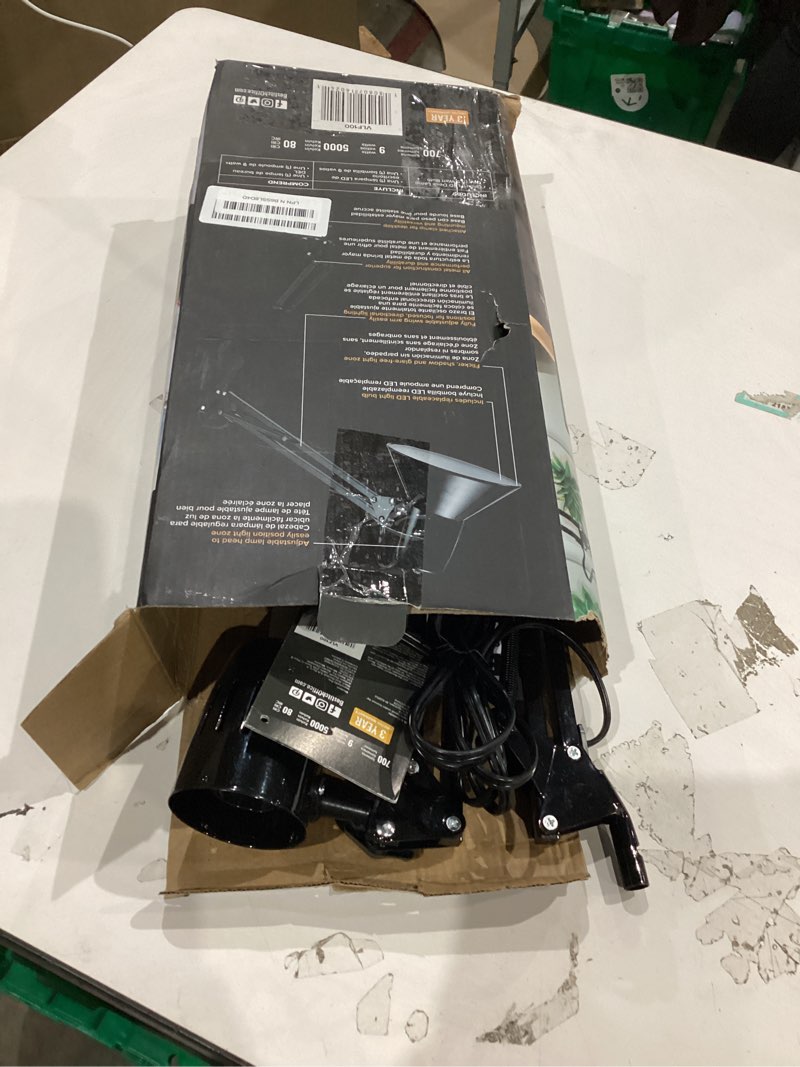 Condition photo showing Good Condition for bostitch office vlf100 led swing arm desk lamp with clamp mount, 36" reach, includes led bulb,black clamp 36" reach black