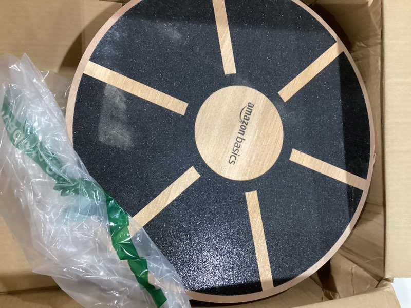 Condition photo showing As Is for Amazon Basics Wood Wobble Balance Trainer Board Black