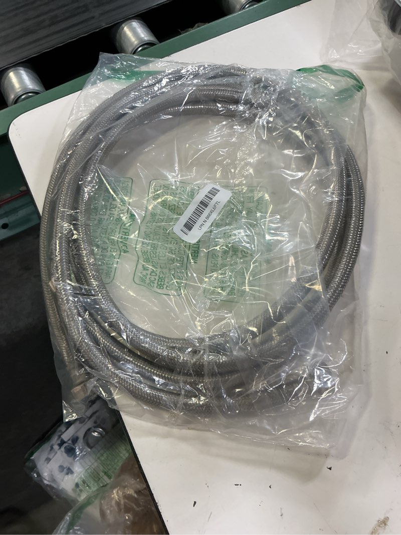 Condition photo showing Good Condition for [2-pack] procuru 60" (5ft) x 3/8" comp x 1/2" fip faucet hose connector, stainless steel braided supply line, certified safe (9sf60-2p) 60 inch