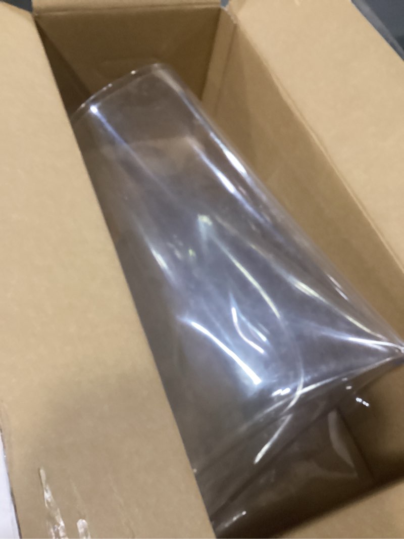 Condition photo showing As Is for UNKNOWN SIZE Elaine Karen Clear Plastic Table Cover Protector 100% Waterproof Table Protector Crystal Clear Plastic Tablecloth Cover for Dining Table Heavy Duty Vinyl 