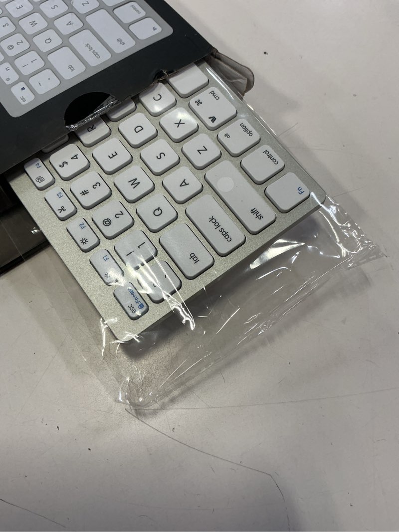 Condition photo showing Good Condition for Macally Small Wired Keyboard for Mac and Windows - 78 Scissor Switch Keys Compatible Apple Keyboard for MacBook Pro/Air, iMac, Mac mini/Pro - Plug and Play USB That Saves Space and Looks Great Silver Aluminum
