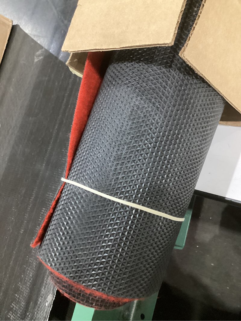 Condition photo showing Good Condition for Red Carpet Runner Rug for Party and Event, Non-Slip TPR Rubber Backed Aisle Runway red Rug for Step, Proposal & Wedding Christmas Thanksgiving Decorations, Runway Rug for Prom(3 x 10ft, 450 GSM) Red 3'X10'
