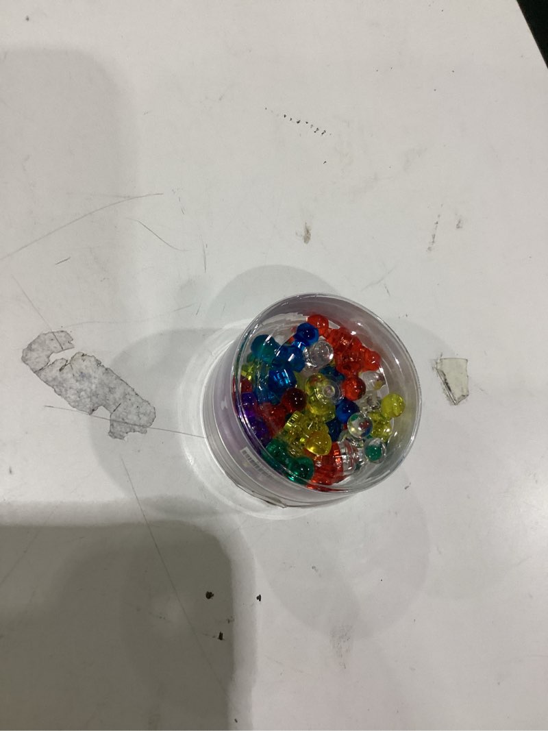 Condition photo showing Good Condition for push pin magnets - 58 pack 7 assorted color strong, office, use at kitchen home and school classroom, for refrigerator dry erase board and whiteboard. 7 assorted colors 58pcs