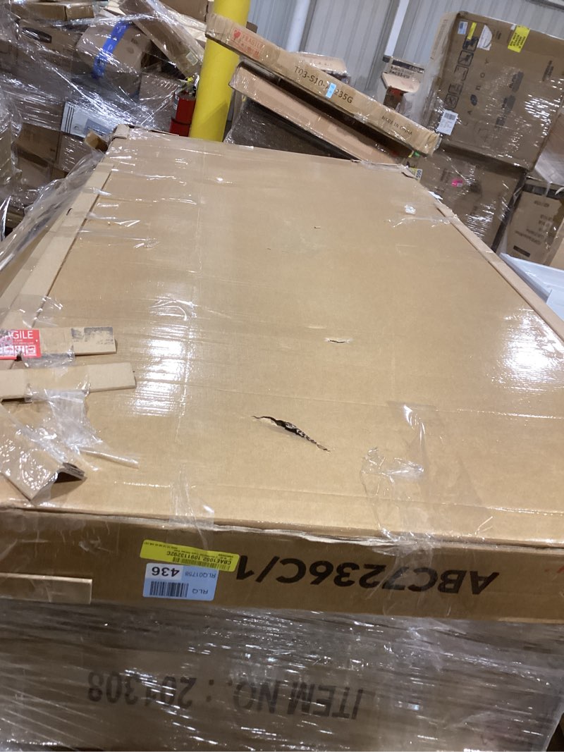 Condition photo showing As Is for 72” W 36” D rectangular triple shower base