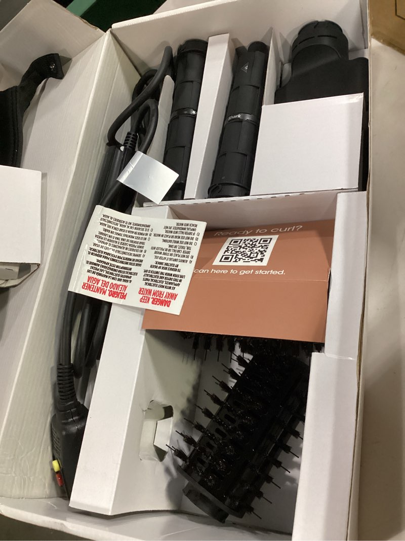 Condition photo showing Good Condition for shark flexstyle air styling & drying system, powerful hair dryer brush & multi-styler with auto-wrap curlers, concentrator attachment and storage bag, blossom bliss, hd432rs blossom bliss-limited edition