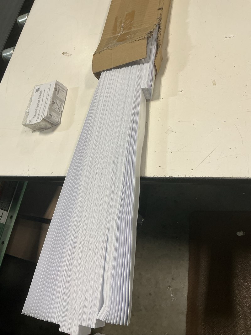 Condition photo showing New/Like New for redi shade no tools original light filtering pleated paper shade white, 36" w x 72" l, 6 pack white 36" w x 72" h