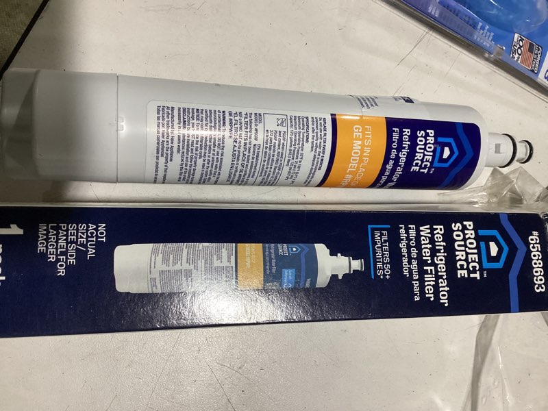 Condition photo showing As Is for **similar to**ge rpwfe refrigerator water filter, genuine replacement filter, certified to reduce lead, sulfur, and 50+ other impurities, replace every 6 months for best results, pack of 1