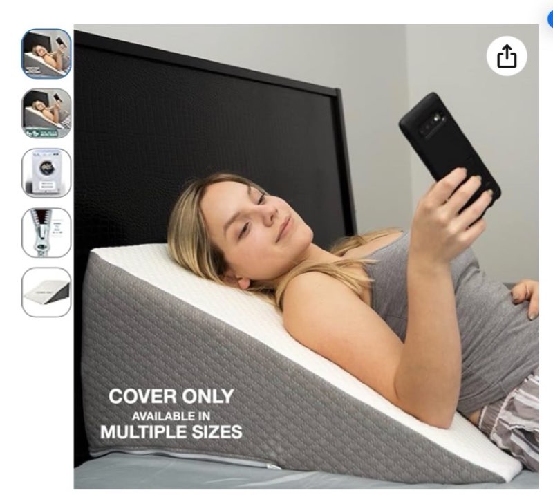 kölbs wedge pillow cover | chic jacquard cover bed wedge pillow case | wedge pillow case cover only, fits most 12 inch wedge pillows, additional multiple size options…