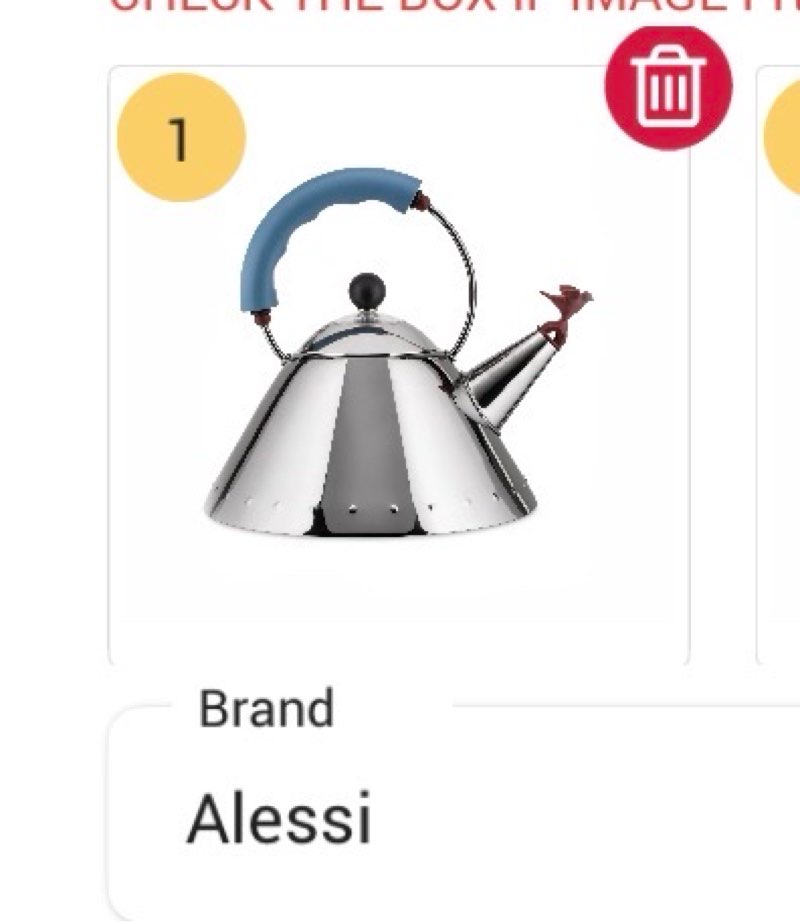 Alessi 9093 - Design Kettle with Handle and Bird-Shaped Whistle, Stainless Steel and PA, Light Blue